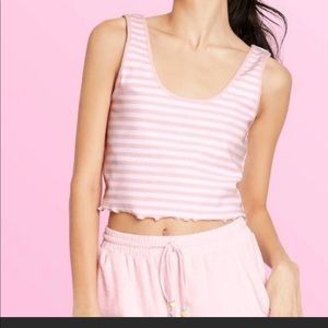 NWT Stoney Clover x Target Striped Tank Top Light Pink Size XL